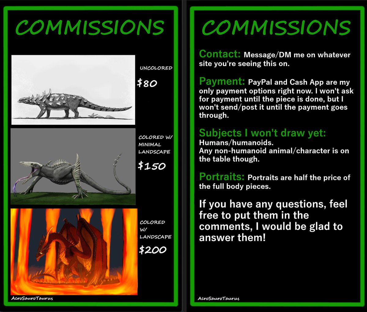 Just a reminder that I am doing commissions!
