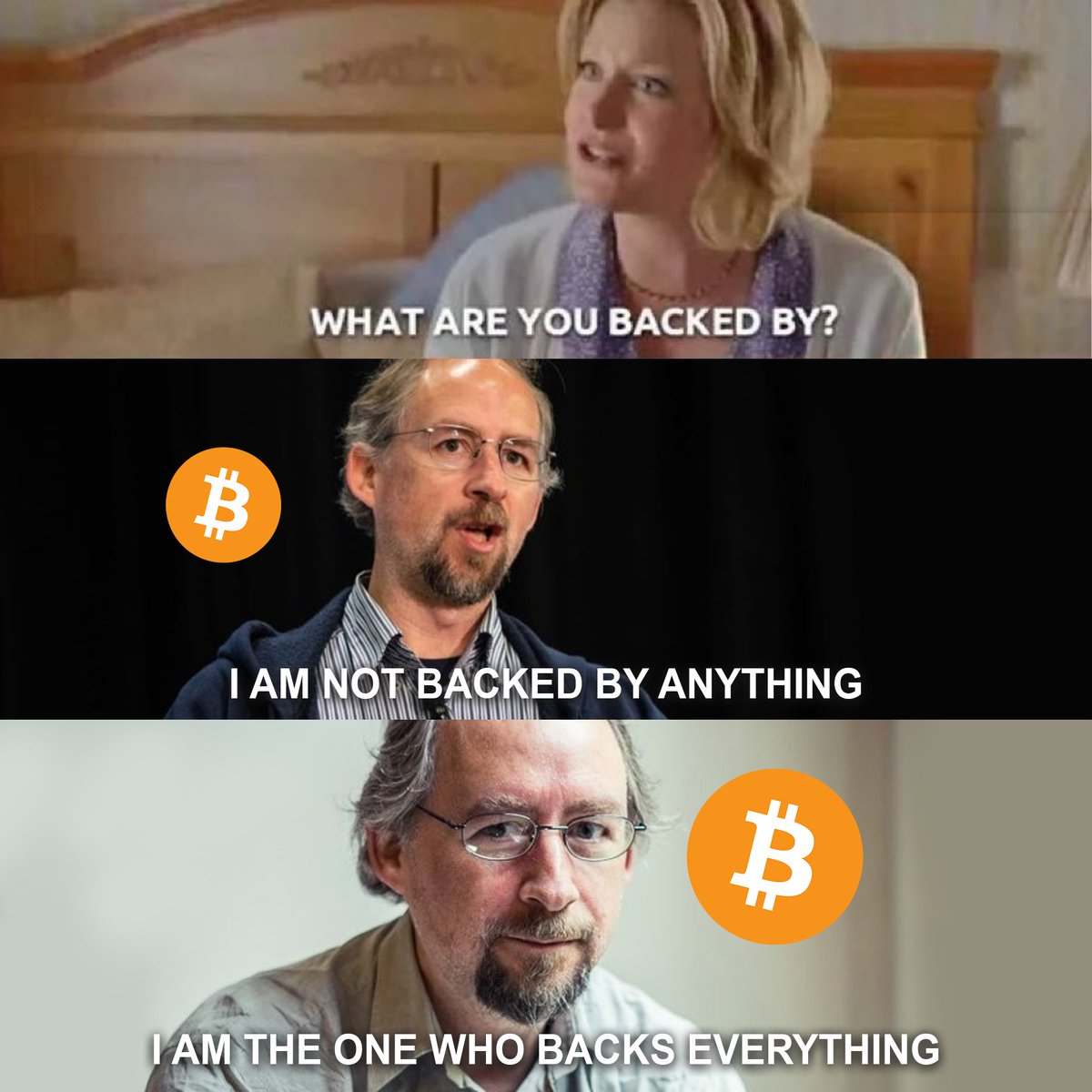 Excellion's tweet image. I am the one who Backs everything. #Bitcoin