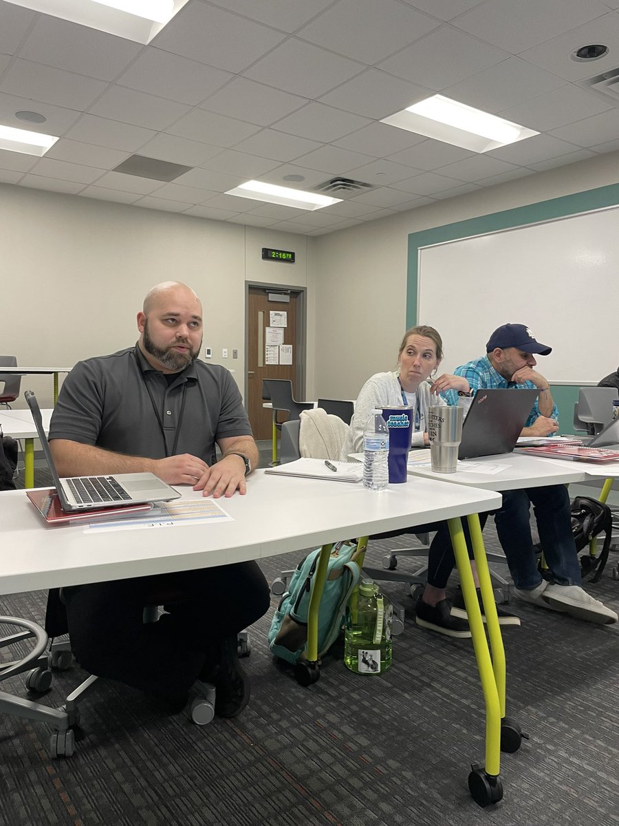 schmegini's tweet photo. With the awesome elective teachers @INAFortWorth lesson planning and implementing #TalkReadTalkWrite https://t.co/vkqCSdtqoI