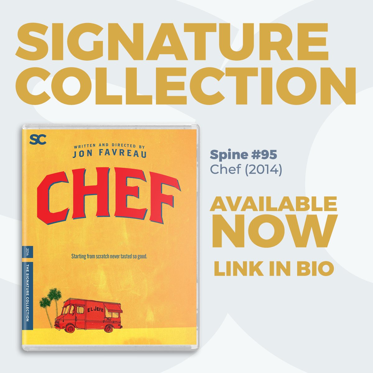 ADbyBS's tweet photo. #TheSignatureCollection
SPINE #95
Chef (2014)
Available at https://t.co/aX9vPYskDA https://t.co/zjsVZr3xFa