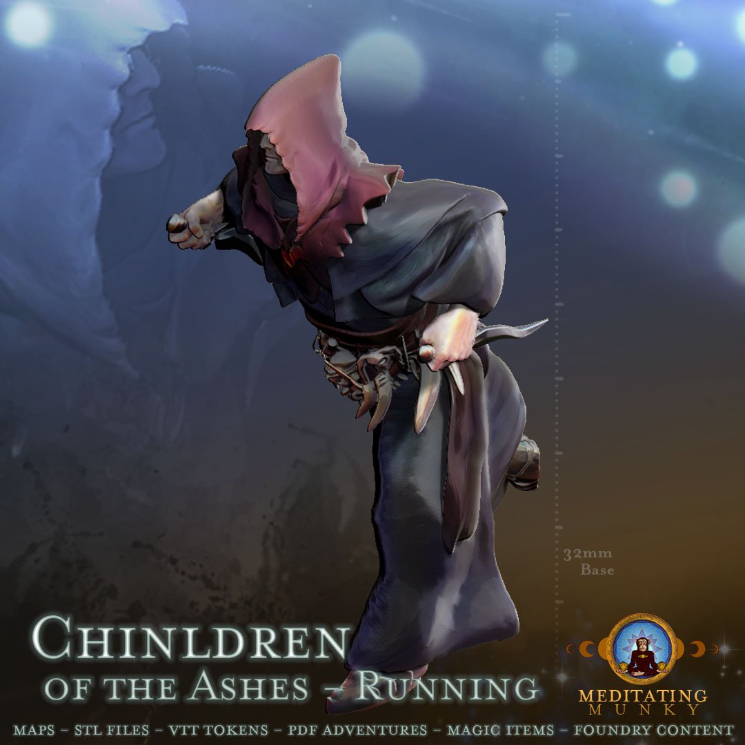 New Model up on Patreon! Check out the Children of the Ashes, some of the cultist models I made for Masoleum of the Ashes! patreon.com/posts/children…