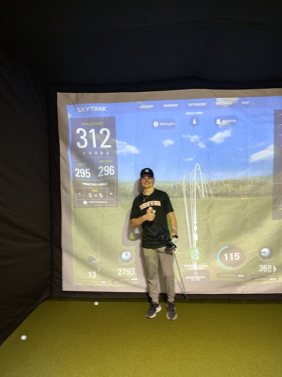 McKinleySports's tweet photo. Tommy puts up the first 300+ drive on the new simulators.

🔴⚫⛳🏌️💪 https://t.co/xx4WH15LCz
