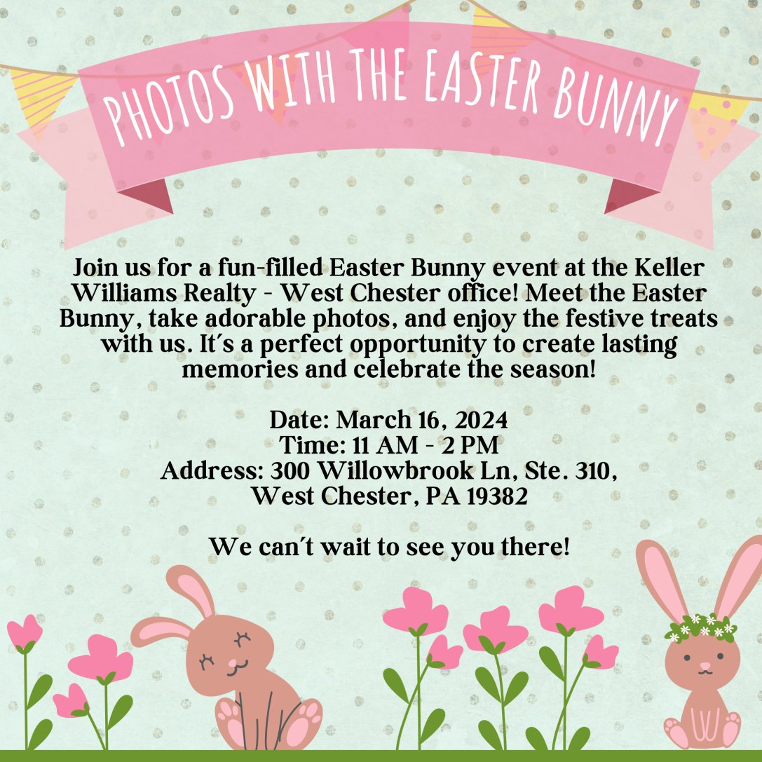 Hop into spring with us at our Easter Bunny event 🐰! Don't miss out on this egg-citing chance to take photos with the Easter Bunny!

RSVP here: tinyurl.com/photoswitheast…

#ThePatrickTeam #EasterBunny #EasterBunnyEvent #FamilyFun #SpringMemories #Egg-citingTimes #HopIntoSpring