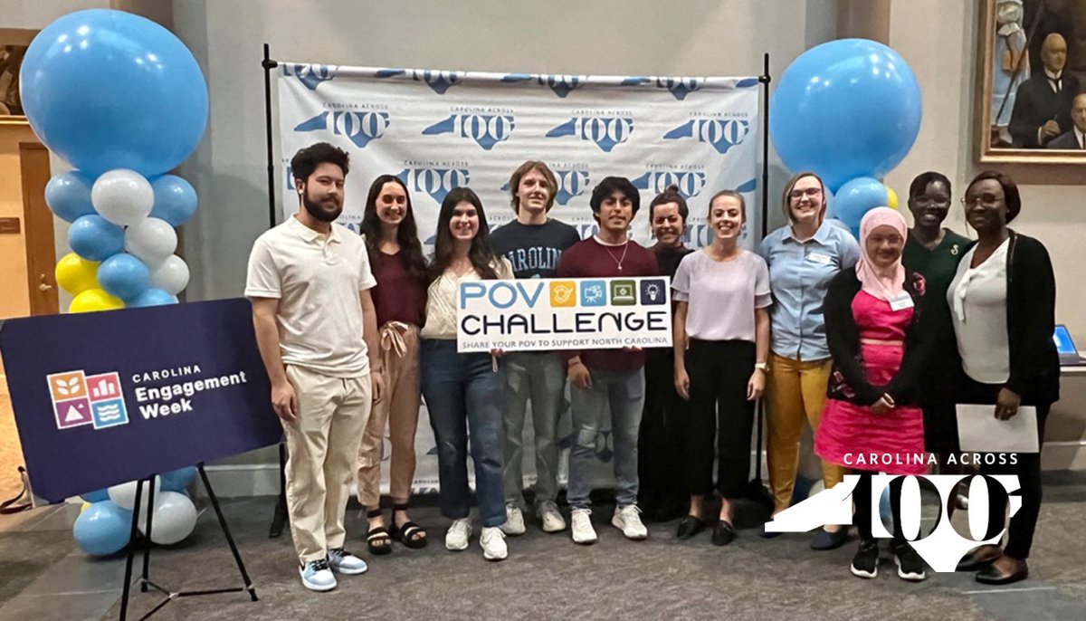 As the Feb. 16 registration deadline for the 2024 POV Challenge approaches, #CarolinaAcross100 asks previous participants to share their experiences and words of advice to help more #UNC students take part. bit.ly/3HYsFkt #CarolinaEngagement #CommunityEngagement #UNC