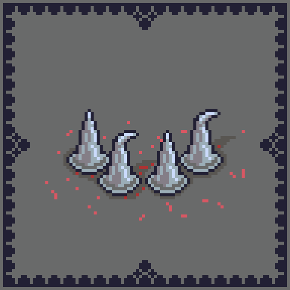 lucksinia's tweet photo. Get your own hats! that's a new fad! #spikes as hats... Still as dangerous though, @Pixel_Dailies , you're not their first.
(Victim, that is.)
~/ #pixelart / #pixel_dailies / partial #db32 palette /~ https://t.co/KU3DbJNzeM