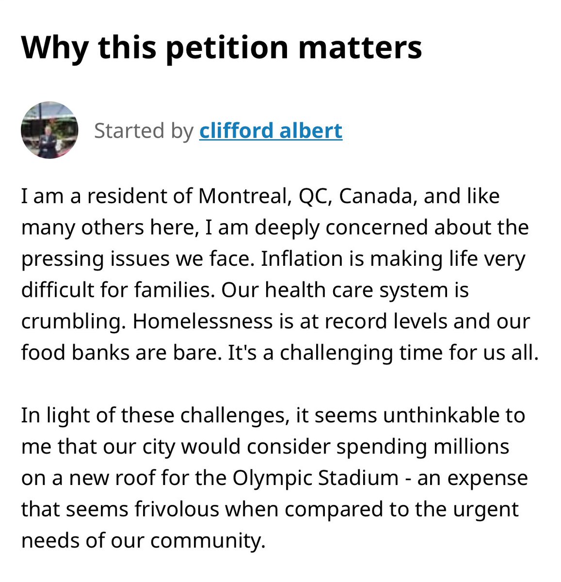 eliasmakos's tweet photo. There’s now a petition against the Olympic Stadium roof replacement project at https://t.co/UnGRuhfNRn
(I am not connected to the petition) https://t.co/1h1KrHxjBm