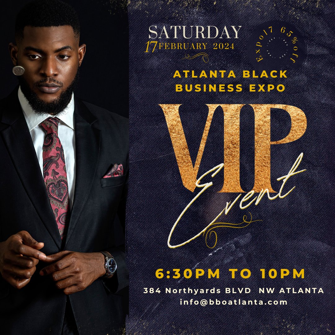 BBOAtlanta's tweet photo. As a reminder, the Atlanta Black Business Expo is a private event. To get put on our guest list, register here and use promo code EXPO17 to get 65% off for a limited time: https://t.co/rugKBr8U15

**DRINKS AND FOOD ARE AVAILABLE FOR PURCHASE 

#blackbusinessownersofatlanta https://t.co/7jtQBFm4jg