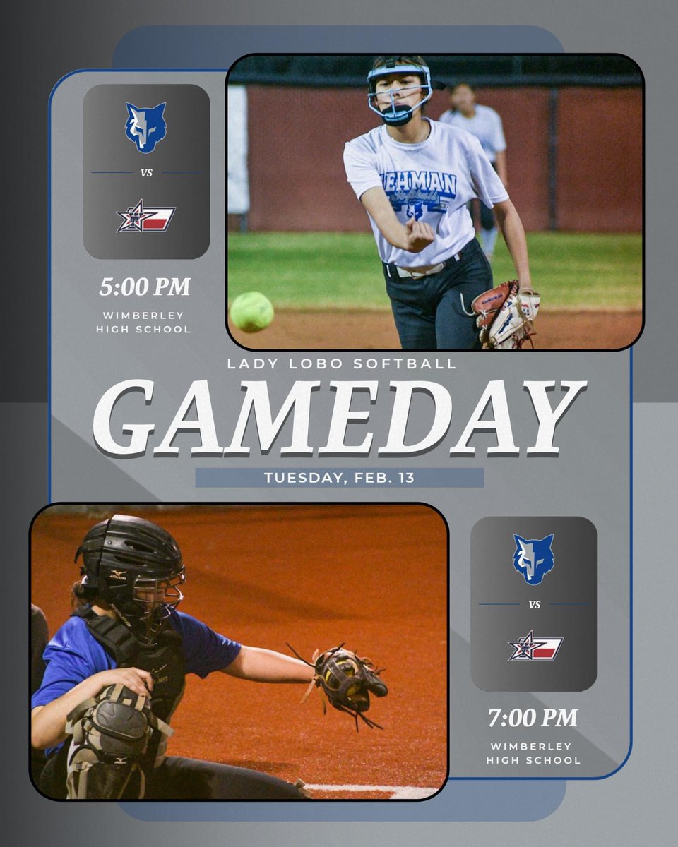 LadyLobosSB's tweet image. It’s game day! 
📍 Wimberley HS 
🕰️ 5PM JV/7PM VAR
Come out and support as we take on the @texan_softball team. #1PACK