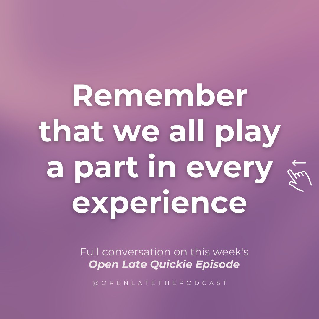 Openlatepodcast's tweet photo. Take a closer look at the role we play in every situation 🔎 https://t.co/RfiqqNYfXW