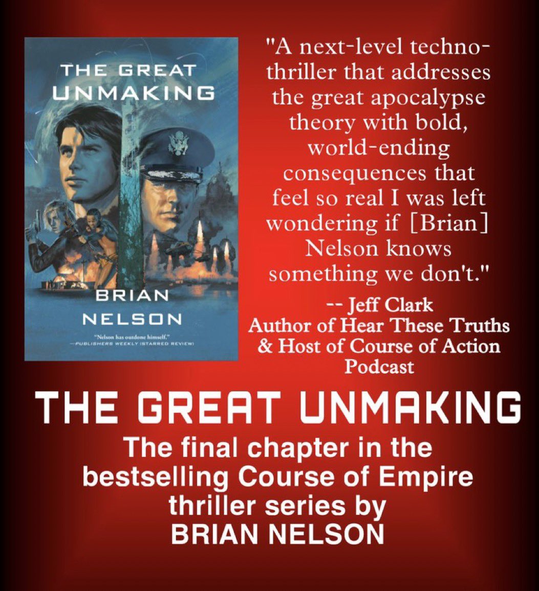 Take it from <a href="/officialJSClark/">Jeff Clark • Author & Veteran</a> &amp; find out if the end is near…

#ICYMI Check out the #authorinterview w/Jeff on his show COURSE OF ACTION here: youtu.be/t2b62ambuu8

Order THE GREAT UNMAKING on Amazon:
a.co/d/eks9DwQ

#thrillerbook #AI #technothriller <a href="/BlackstoneAudio/">Blackstone Publishing</a>