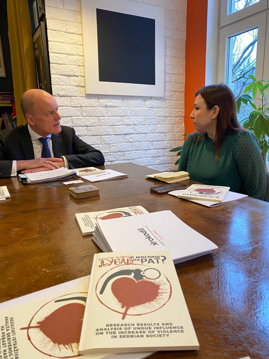 wjpgeerts's tweet photo. Held discussions in Belgrade, Serbia about media freedom, safety of journalists, free and fair elections and rule of law @CRTArs @krokodilEW @YUCOMoffice Highlighted human rights standards as part of European integration with @MiroslavGacevic @NLinBelgrade @DutchMFA https://t.co/Glkou7Lsdv