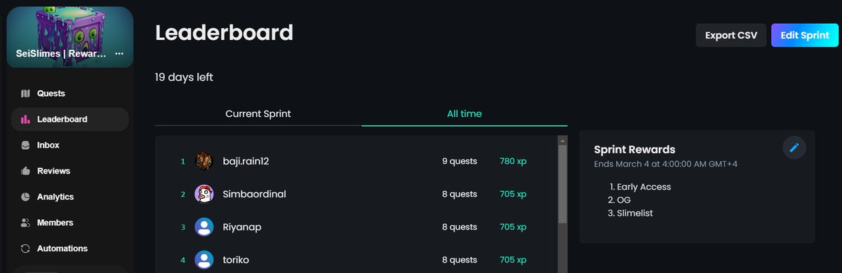 Our first Zealy Spirint had started!🚀🚀

Let's focus on our Zealy campaign👀

You can get early access (to what?), maybe our domain can help you with that!

🔗zealy.io/c/seislimes