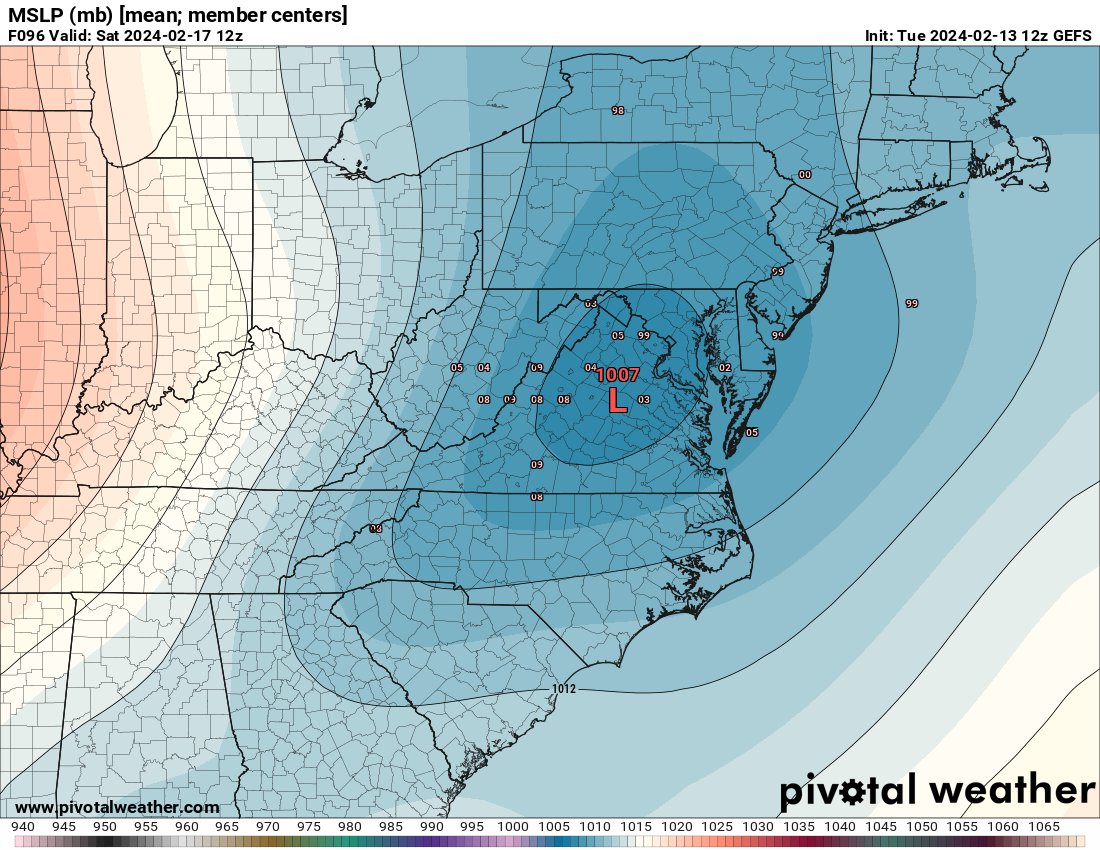 wxreboot's tweet photo. As today's major snowstorm moves out, we begin to monitor the next Eastern United States snowfall threat, which is in the short to medium range.

Decent support is present on ensemble and global models for a weak storm around the 16th-18th timeframe. Exact details are still unknown, but there is a chance for a light to moderate snowfall event for anywhere from Virginia to Massachusetts.

Stay tuned for more updates!