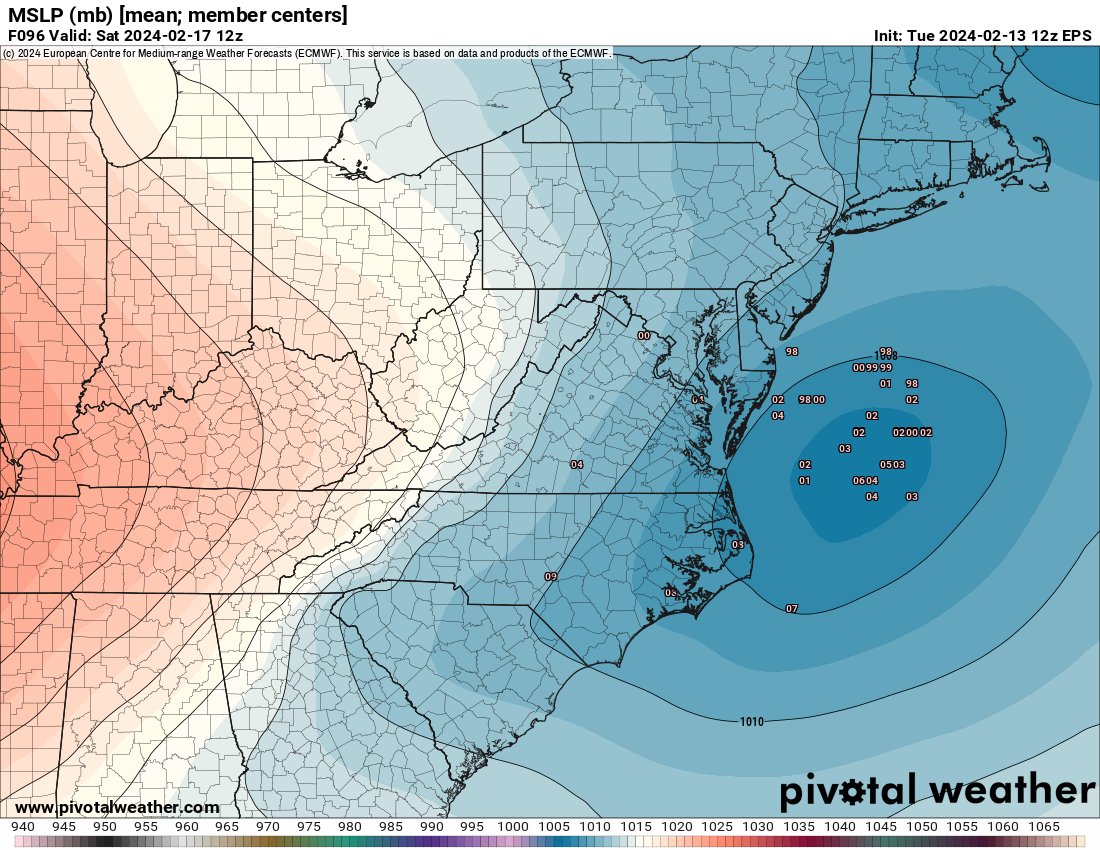 wxreboot's tweet photo. As today's major snowstorm moves out, we begin to monitor the next Eastern United States snowfall threat, which is in the short to medium range.

Decent support is present on ensemble and global models for a weak storm around the 16th-18th timeframe. Exact details are still unknown, but there is a chance for a light to moderate snowfall event for anywhere from Virginia to Massachusetts.

Stay tuned for more updates!