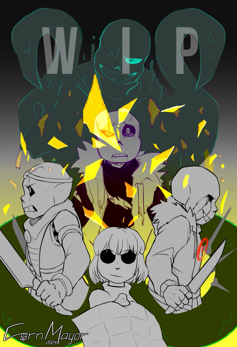 I wanted to keep it until I'm done but since I don't stream it, here's a sneak peek for ya. Going backwards to 0.6

#Underverse #Undertale #UndertaleAU