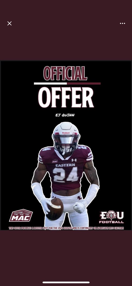 _elijahquinn's tweet photo. After a great visit I'm beyond blessed and thankful to receive my 2nd offer/ roster spot from eastern university @Coach_Crock @dluke54 and thank you @JoeFrappolli https://t.co/eirgyMFZRL