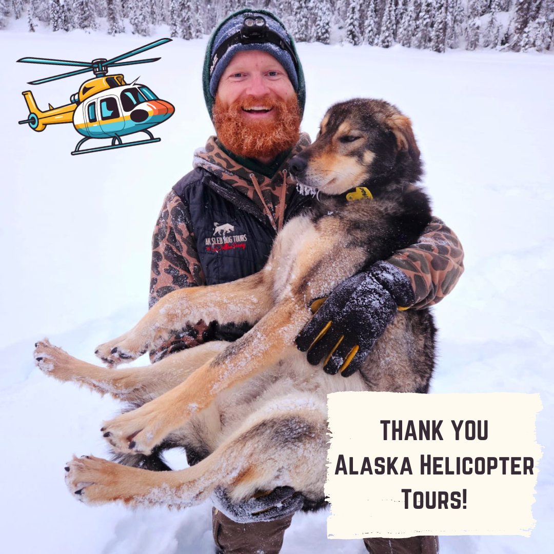 Dallas Seavey Racing would like to give a big THANK YOU to Alaska Helicopter Tours and Alaska Glacier Lodge for supporting Isaac Teaford and the puppy team in this years race! 🐺❤

#alaska #iditarod #mushing #dogmusher #alaskahuskies #doglove #sleddogs #mushinglife #alaskalife