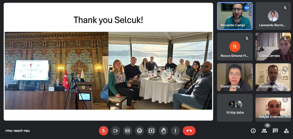 One of the best moment for me from virtual meeting of @EAUYAU_RenalCa Actually, I'd thank you @Ric_Campi to believe the YAU Istanbul Meeting & to honour us with your scientific and social contributions as the chair Special thnx @hannahrwarren & @SavioPandolfo for participations