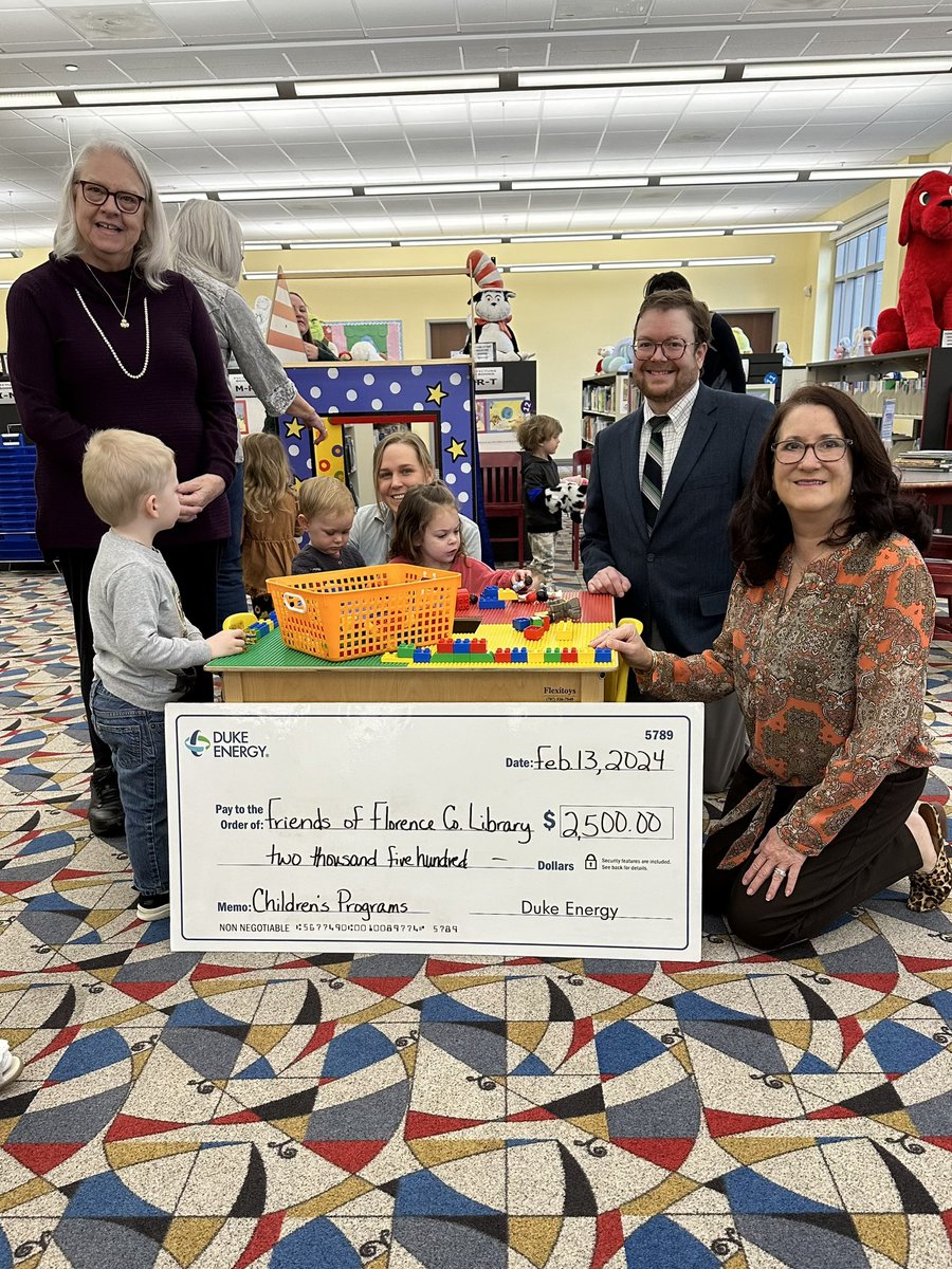 Today, @DukeEnergy shared some early Valentines love with the @FloCoLibrarySC to support the children’s programs. It was so much fun watching these little ones learn and play!