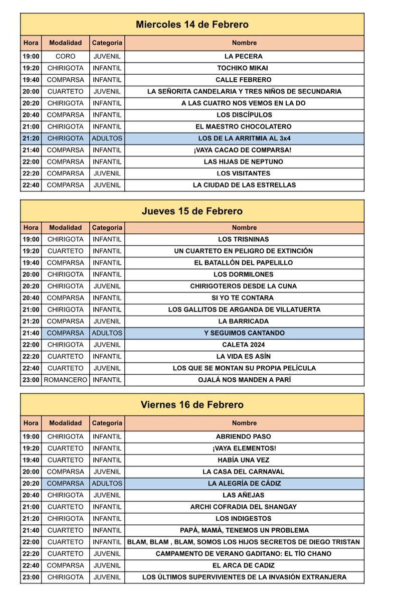 Certamen Coplas para la Cantera

@DePepefierro 
@los_delacantera 
@Comparsacornejo 

@coro_lasallev 
@LosDiscipulos_ 
@LOSDELAVINA 
@LosConsentidos_