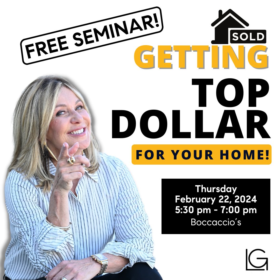 🎉 Ready to Level Up Your Home-Selling Game? 🚀💰

🔥 Gain insider tips from local experts, get the edge in the competitive market, and make 2024 your year of real estate success! 🏡✨

RSVP here: bit.ly/LGRGSeminar

 #sellersseminar #freeseminar #homeselling2024 #topdollar