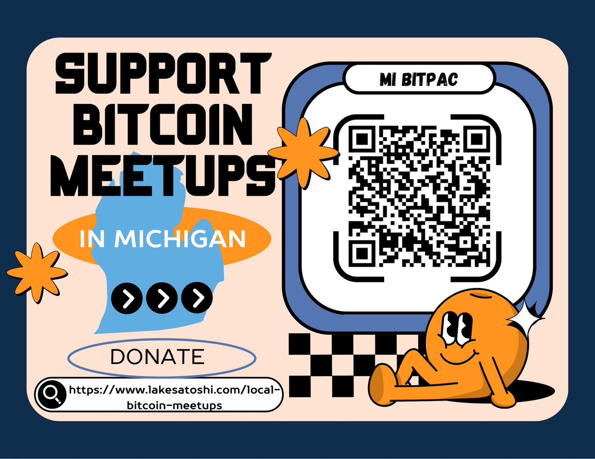 LakeSatoshi's tweet photo. 📢📢POKER NIGHT @LakeSatoshi 

This is a fundraiser event, where 50% of the winnings will be donated to MI Bitpac. MI Bitpac is a ‘BTC treasury’ multisig cooperative controlled by @annarborbitcoin , @detbtc , @grbtc , @swmibitcoiners , and @LakeSatoshi meetup organizers.

It’s an effort to setup and host meetups month after month, this Bitpac was organized to support each others efforts without the need of a corporate sponsor.

If poker isn’t your game, just donate and come hangout and fellowship with local Bitcoiners. Thank you for supporting #Bitcoin meetups in Michigan ✋🏻

https://t.co/7xkPdrOZiy