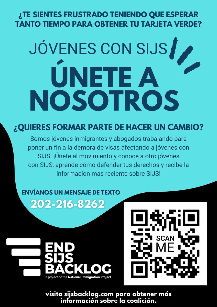 ICARE stands with the End SIJS Backlog Coalition to eliminate the SIJS backlog. Calling on SIJs youth to join us in making a difference! Scan the QR code or click the link in @EndSIJSBacklog bio to join the coalition today. Let's work together to #EndSIJSBacklog! 📢🤝