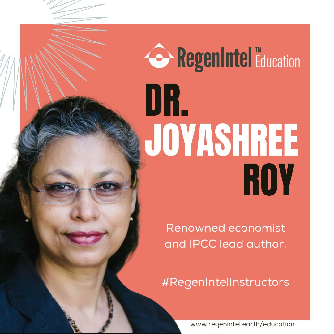 ✨ We are thrilled to announce the return of @Joyashree9 to the second cohort of RegenIntel's Foundations Course! 🎉 In her eye-opening Masterclass, participants will dive deep into the concept of the 'polycrisis' Sign up now: regenintel.earth/regenintel-edu…