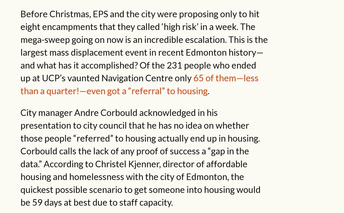 'So after the police kicked everybody out of their tents how many people got into housing?' 'I have no idea.' THEY HAVE NO IDEA. theprogressreport.ca/progress_repor…