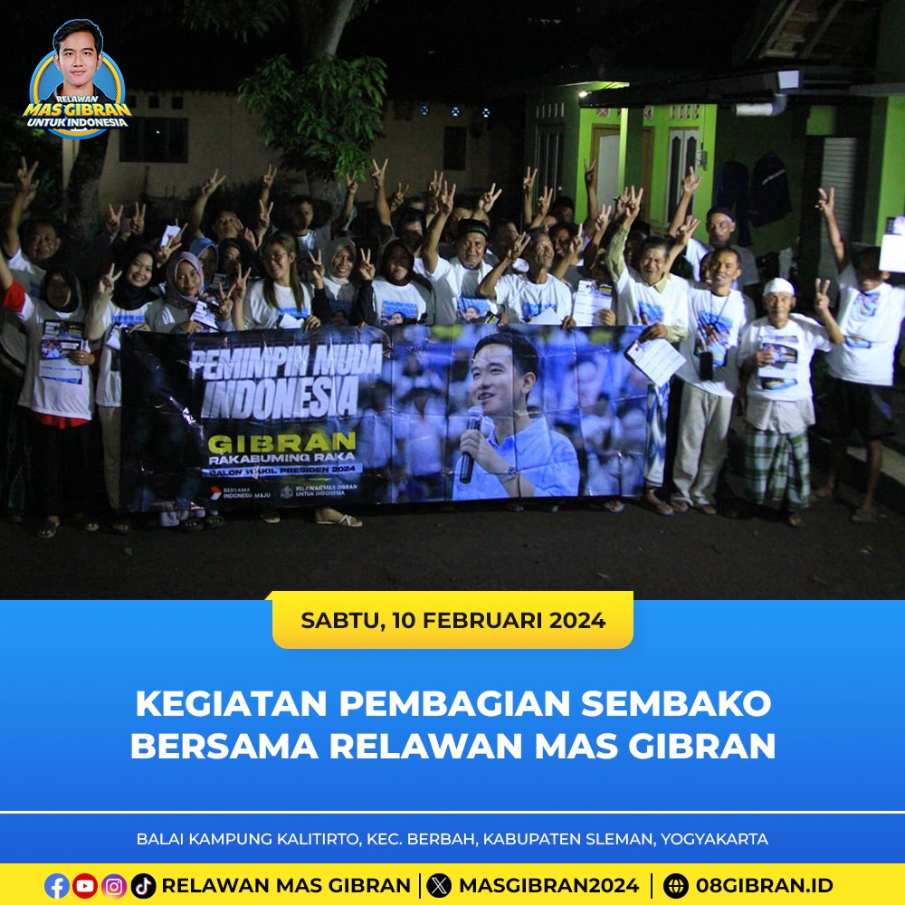 masgibran_id's tweet photo. Dalam kegiatan relawan Mas Gibran, tercipta kebersamaan yang membangun jalinan kasih dan empati di antara kami. Bersama, kita menjadi alat untuk menyentuh hati yang terluka.

#RelawanMasGibran
#MasGibranUntukIndonesia
#gibranrakabumingraka
#prabowogibran
#prabowo
#gibran https://t.co/zBkMcpf9kN
