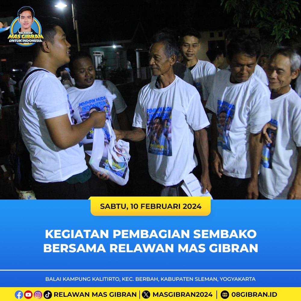 masgibran_id's tweet photo. Dalam kegiatan relawan Mas Gibran, tercipta kebersamaan yang membangun jalinan kasih dan empati di antara kami. Bersama, kita menjadi alat untuk menyentuh hati yang terluka.

#RelawanMasGibran
#MasGibranUntukIndonesia
#gibranrakabumingraka
#prabowogibran
#prabowo
#gibran https://t.co/zBkMcpf9kN