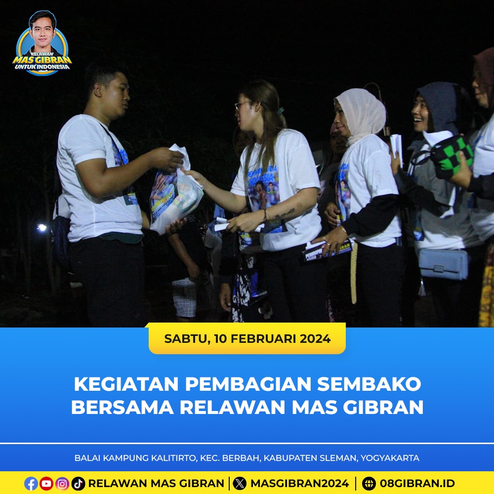 masgibran_id's tweet photo. Dalam kegiatan relawan Mas Gibran, tercipta kebersamaan yang membangun jalinan kasih dan empati di antara kami. Bersama, kita menjadi alat untuk menyentuh hati yang terluka.

#RelawanMasGibran
#MasGibranUntukIndonesia
#gibranrakabumingraka
#prabowogibran
#prabowo
#gibran https://t.co/zBkMcpf9kN