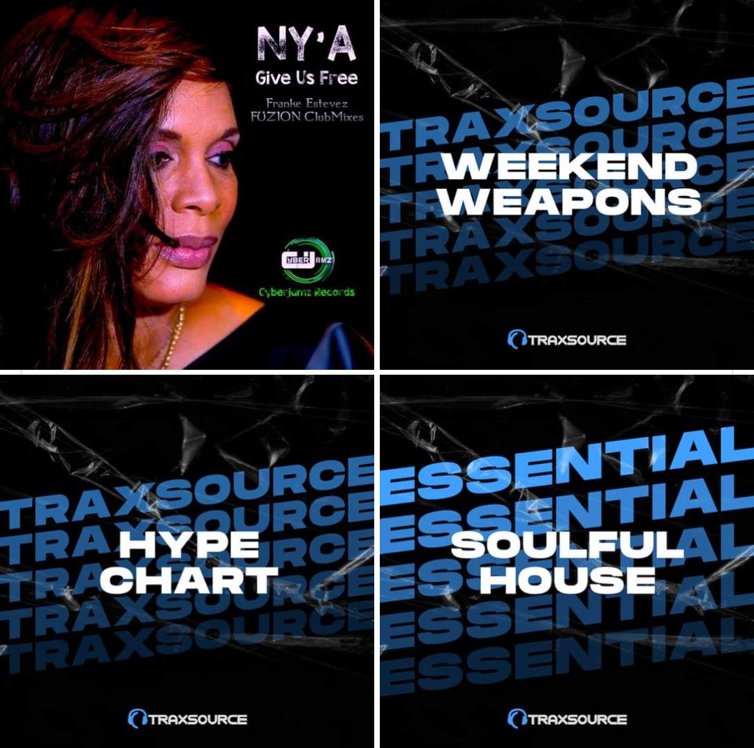 Ny'a Give Us Free Franke Estevez Fuzion Remixes is currently #25 on the Top 100 Soulful House Chart on Traxsource along with being on the Weekend Weapons, and Hype Chart on Traxsource. #GiveUsFree #Blessed
Nap Vision Entertainment / Cyberjamz Records.

traxsource.com/title/2175569/…