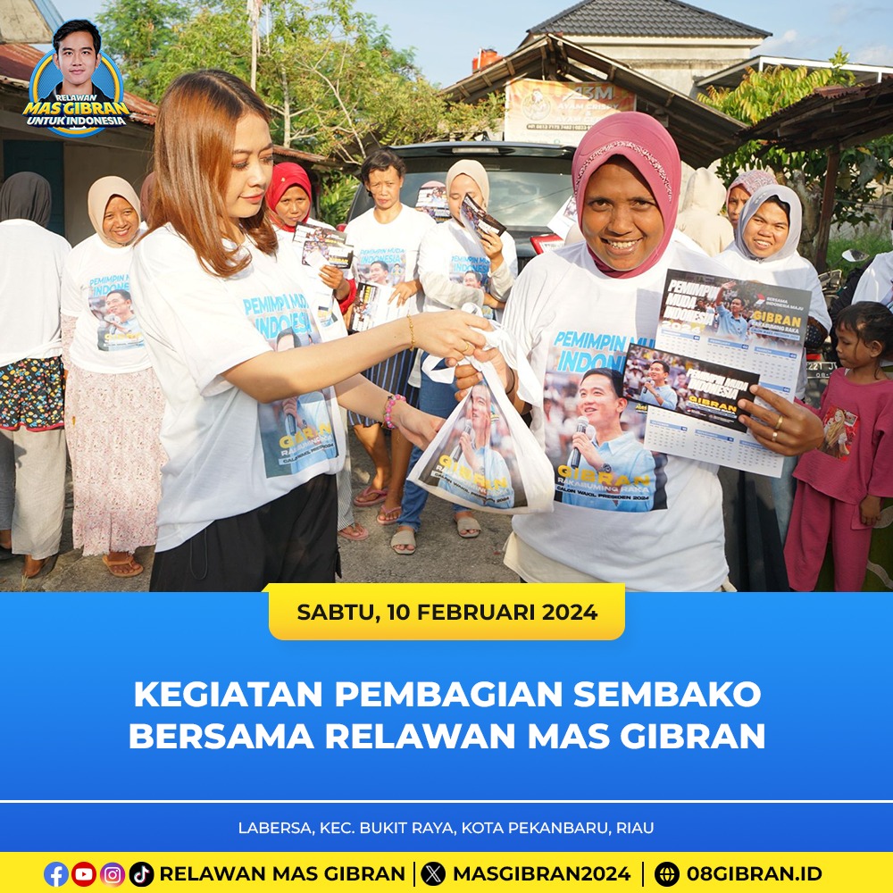 masgibran_id's tweet photo. Bersama relawan Mas Gibran, kami menemukan arti sejati dari kepedulian dan kasih sayang yang tulus. Setiap kegiatan membawa kami lebih dekat untuk menyentuh hati sesama.

#RelawanMasGibran
#MasGibranUntukIndonesia
#gibranrakabumingraka
#prabowogibran
#prabowo
#gibran https://t.co/uudzuAATE8