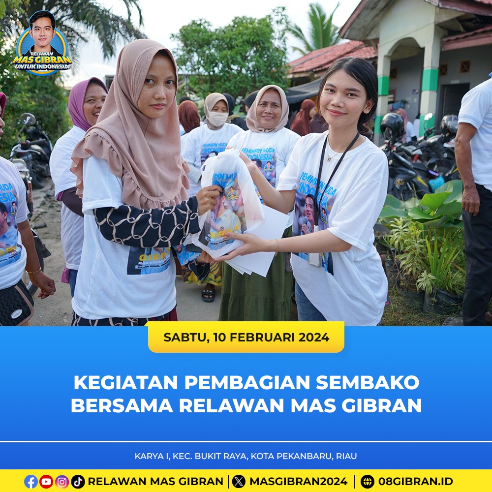 masgibran_id's tweet photo. Dalam kegiatan bersama relawan Mas Gibran, tercipta sinergi kebaikan yang tidak hanya menggerakkan tangan, tetapi juga menyentuh hati yang membutuhkan.

#RelawanMasGibran
#MasGibranUntukIndonesia
#gibranrakabumingraka
#prabowogibran
#prabowo
#gibran https://t.co/dRaM9j0XgG