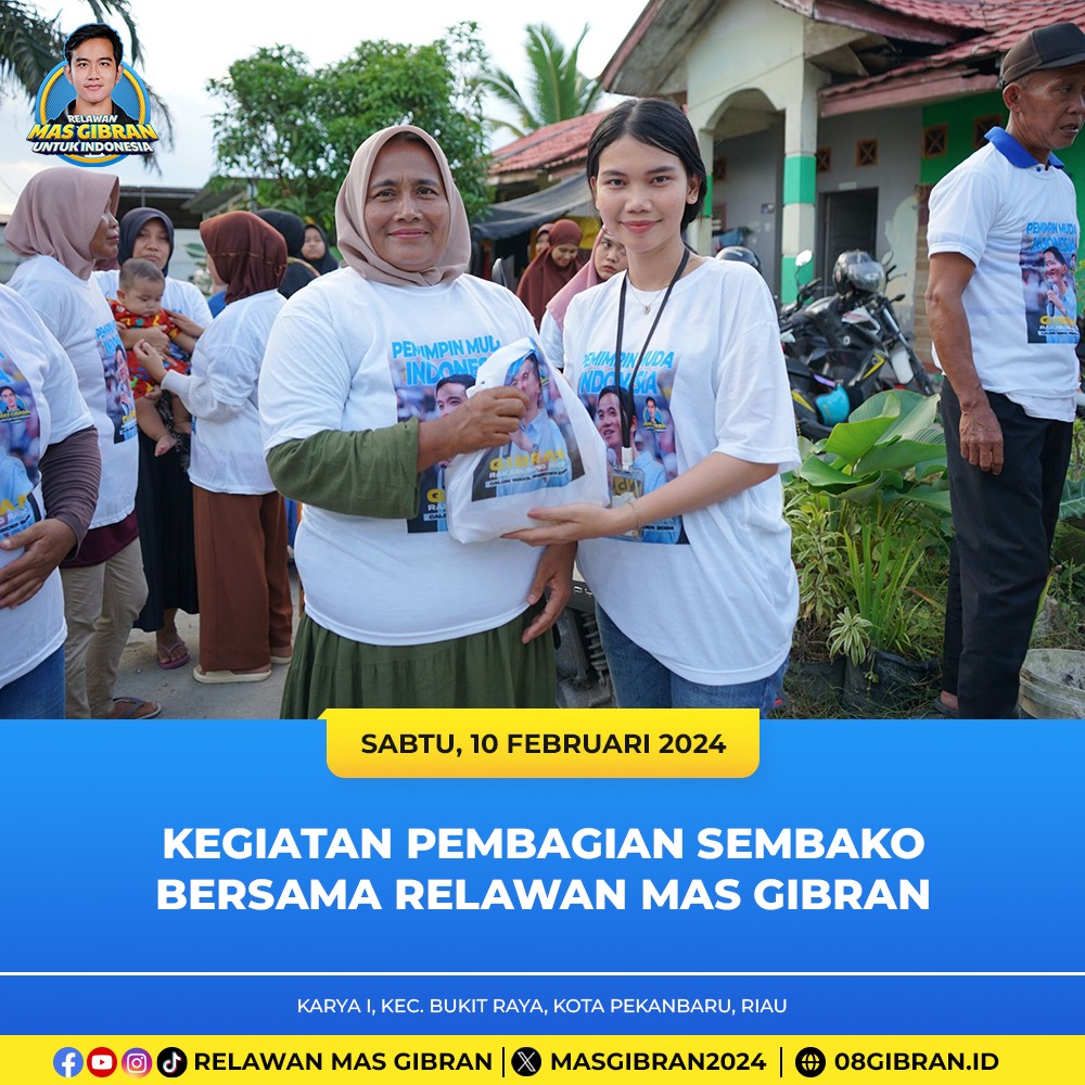 masgibran_id's tweet photo. Dalam kegiatan bersama relawan Mas Gibran, tercipta sinergi kebaikan yang tidak hanya menggerakkan tangan, tetapi juga menyentuh hati yang membutuhkan.

#RelawanMasGibran
#MasGibranUntukIndonesia
#gibranrakabumingraka
#prabowogibran
#prabowo
#gibran https://t.co/dRaM9j0XgG