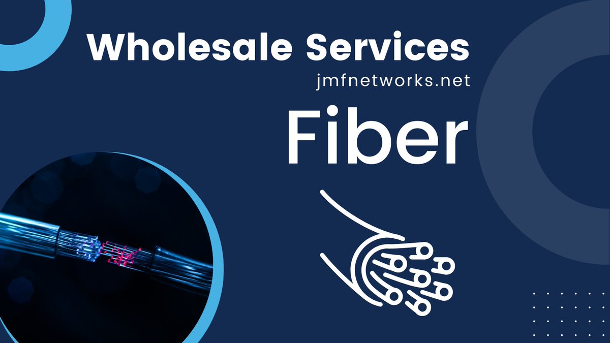 jmf_solutions's tweet image. Wholesale Services to Fit Your Client&apos;s Needs!

Fiber

The JMF Fiber Optic Network provides the transport method for your business to connect to the Cloud at up to 100 GB in most instances.

Learn more at jmfnetworks.net

#JMF #Wholesale #Fiber #Internet #Business #Cloud