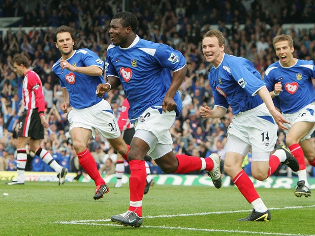 PlayUpPompey__'s tweet photo. On This Day in 2004, Yakubu wins the derby 🙌 #Pompey https://t.co/6apRFFDkyn