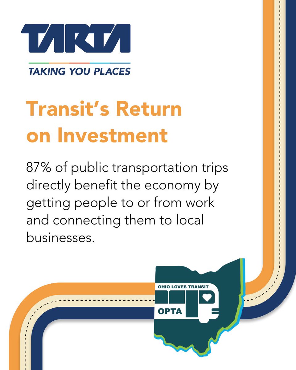 TARTA_Toledo's tweet photo. #OhioLovesTransitWeek is a time to reflect on how powerful Transit is for all communities across Ohio and right here in Toledo. Public transportation moves and connects us all, and TARTA is proud to service Lucas County and Rossford. #TakingYouPlaces https://t.co/1zXKxdbNZJ
