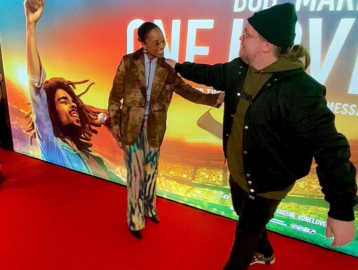 MCBrainpower on X: Some more vibes from yesterday • ❤️💛💚 @OneLoveMovie •  • Thanks @ParamountPics • • Job well done @ziggymarley @stephenmarley  Reinaldo Marcus-Green & Kingsley Ben-Adir • #RIPFamilyMan  #RIPNevilleGarrick @bobmarley @RUDEBOY_UDS @