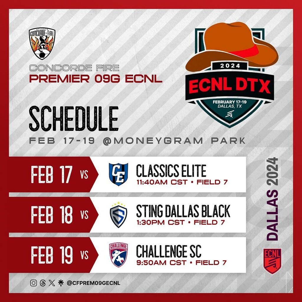 cfprem09Gecnl's tweet photo. It’s almost that time! The 2024 ECNL Dallas showcase kicks off later this week!  Check out the schedule and come watch these ladies light it up! 

#ecnldallas2024 #ecnldallas #ecnlgirls #soccer #futbol #soccerlife #travel #dallas #texas #thelonestarstate #schedule #showcase … https://t.co/yayKXylDZc