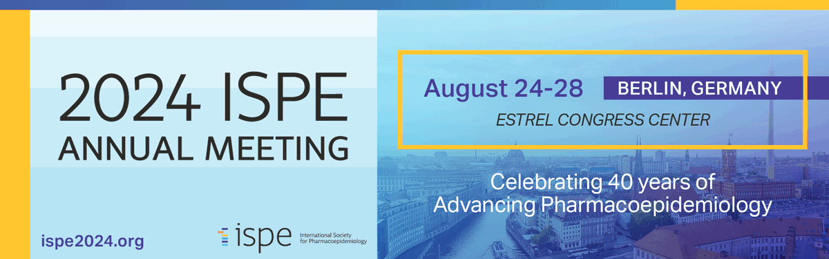 Tomorrow, February 14, is the last day to submit your abstract for #ISPE2024, August 24-28, in Berlin! Make sure your research is part of the conversation by submitting here: bit.ly/48VuvhT #PharmEpi #EpiTwitter #Pharmacoepidemiology