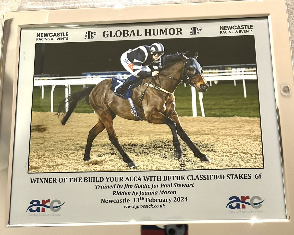 Paul Stewart (@paulstewart62) on Twitter photo Well the old Legend βRoyβ has done it again..aka Global Humor wins going away under a brilliant ride by <a href="/jomason90/">Joanna Mason</a>. Thanks to the team <a href="/JimGoldieRacing/">Jim Goldie Racing</a> Thatβs amazingly his 10th win for me. Great to see the Black n Whites in the winnerβs enclosure again at my local track π€π€ππΎ Well the old Legend βRoyβ has done it again..aka Global Humor wins going away under a brilliant ride by <a href="/jomason90/">Joanna Mason</a>. Thanks to the team <a href="/JimGoldieRacing/">Jim Goldie Racing</a> Thatβs amazingly his 10th win for me. Great to see the Black n Whites in the winnerβs enclosure again at my local track π€π€ππΎ