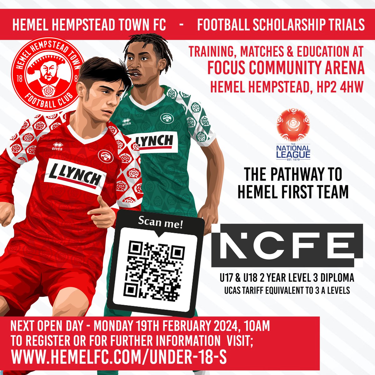 Hemel Hempstead Town FC Academy (@tudorsacademy) on Twitter photo ๐๐ป players wanted?
๐ฃ๏ธcurrent u16, U17 or u18
<a href="/hemelfc/">Hemel Hempstead Town FC</a> are welcoming players for September 2024 to join our full time football and education college program at Hemel Hempstead
๐ Book onto our next open event at
๐ hemelfc.com/under-18-s
Or email us
๐ง academy@hemelfc.com ๐๐ป players wanted?
๐ฃ๏ธcurrent u16, U17 or u18
<a href="/hemelfc/">Hemel Hempstead Town FC</a> are welcoming players for September 2024 to join our full time football and education college program at Hemel Hempstead
๐ Book onto our next open event at
๐ hemelfc.com/under-18-s
Or email us
๐ง academy@hemelfc.com