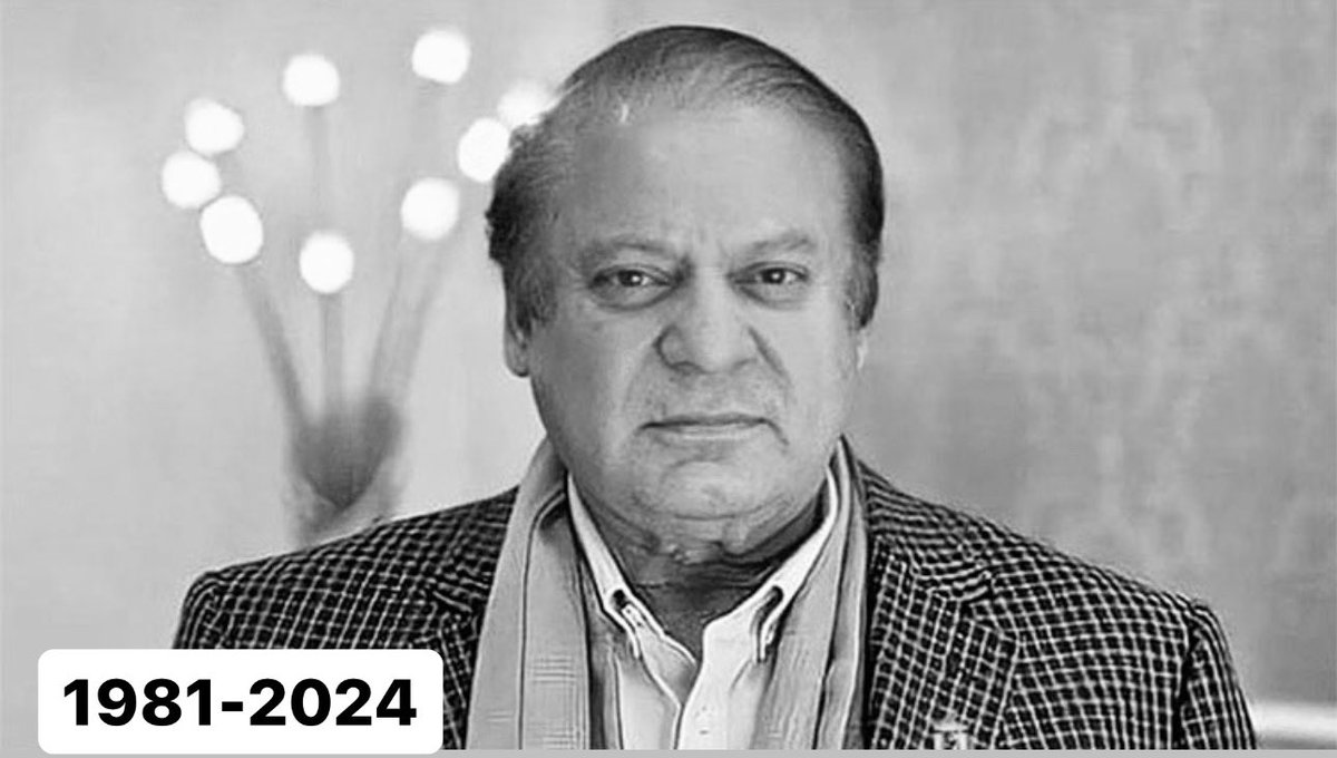 k_with_ik's tweet photo. Mian Nawaz Sharif
1981-2024

End of an era. 
I can't stop crying, i just can't 😭😭💔 https://t.co/2rgQp7dSAc