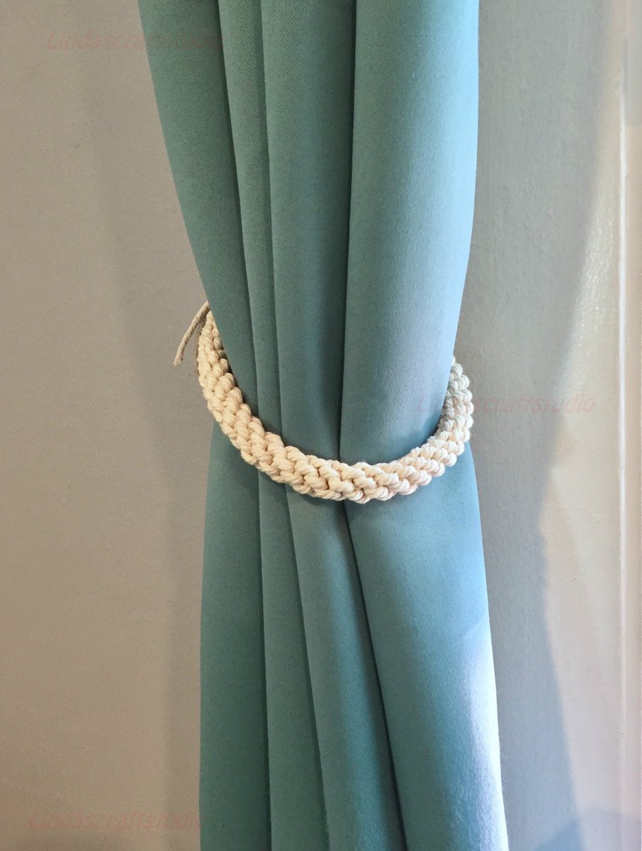 Excited to share this #macrame #rope #curtain #tieback lindascraftstudio.etsy.com/listing/714539…