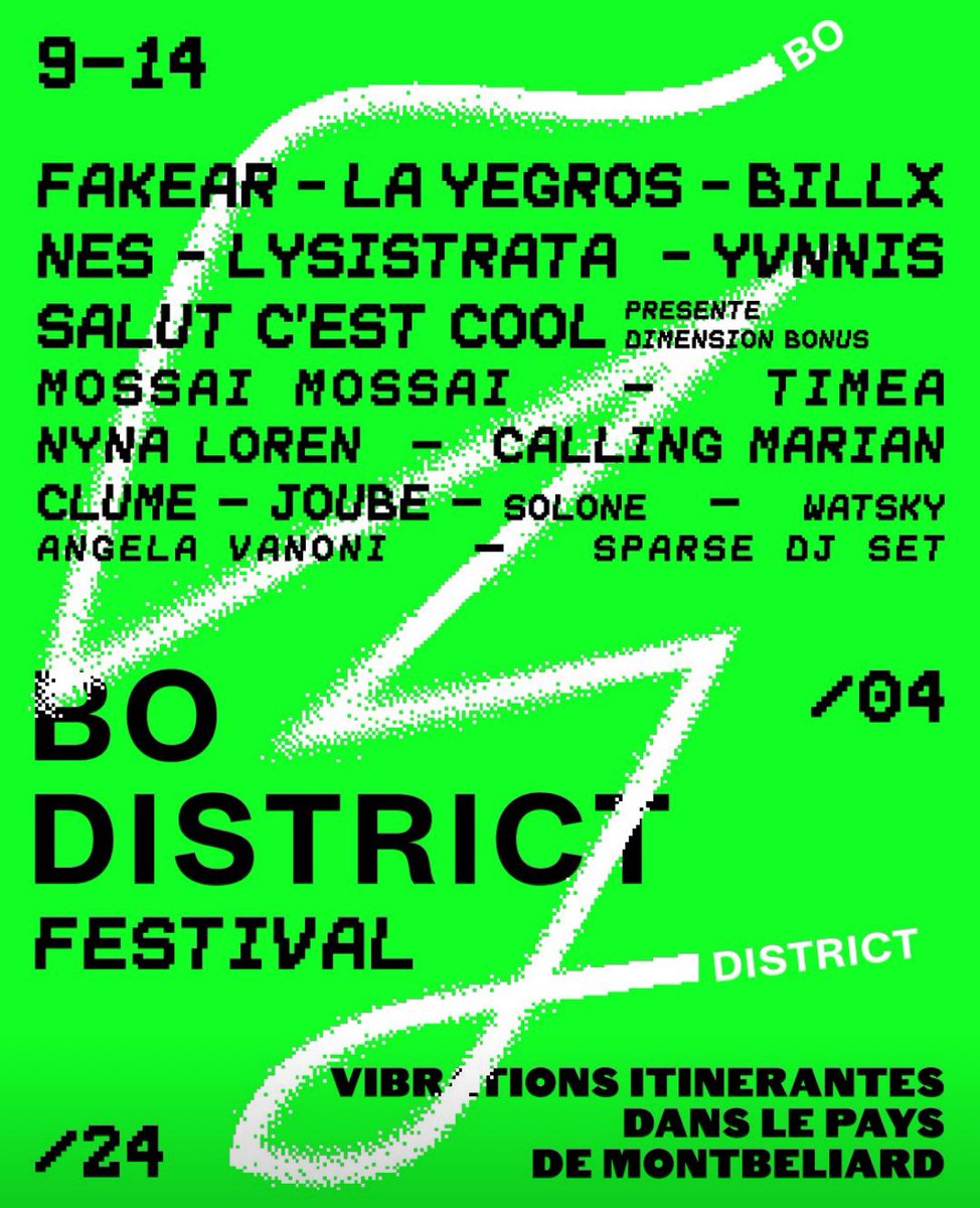 Toute la prog du festival BO DISTRICT dévoilée ! Joie et émotion de lancer un nouveau festival pour <a href="/lemoloco/">Le Moloco</a> dans cette année particulière pour le <a href="/paysmontbeliard/">Pays de Montbéliard Agglomération</a>, capitale française de la culture !