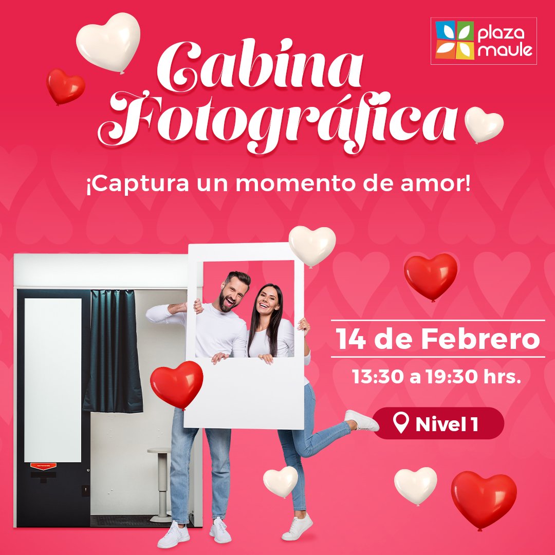 ¡Captura un momento mágico!
Visítanos este 14 de febrero junto a tu persona especial y posa en nuestra cabina fotográfica😍📸

¡Te esperamos! 💕
13:30 a 19:30 hrs.
Nivel 1 📍Plaza Central Lider 

#PlazaMaule ahora más que nunca #ElMejorLugar