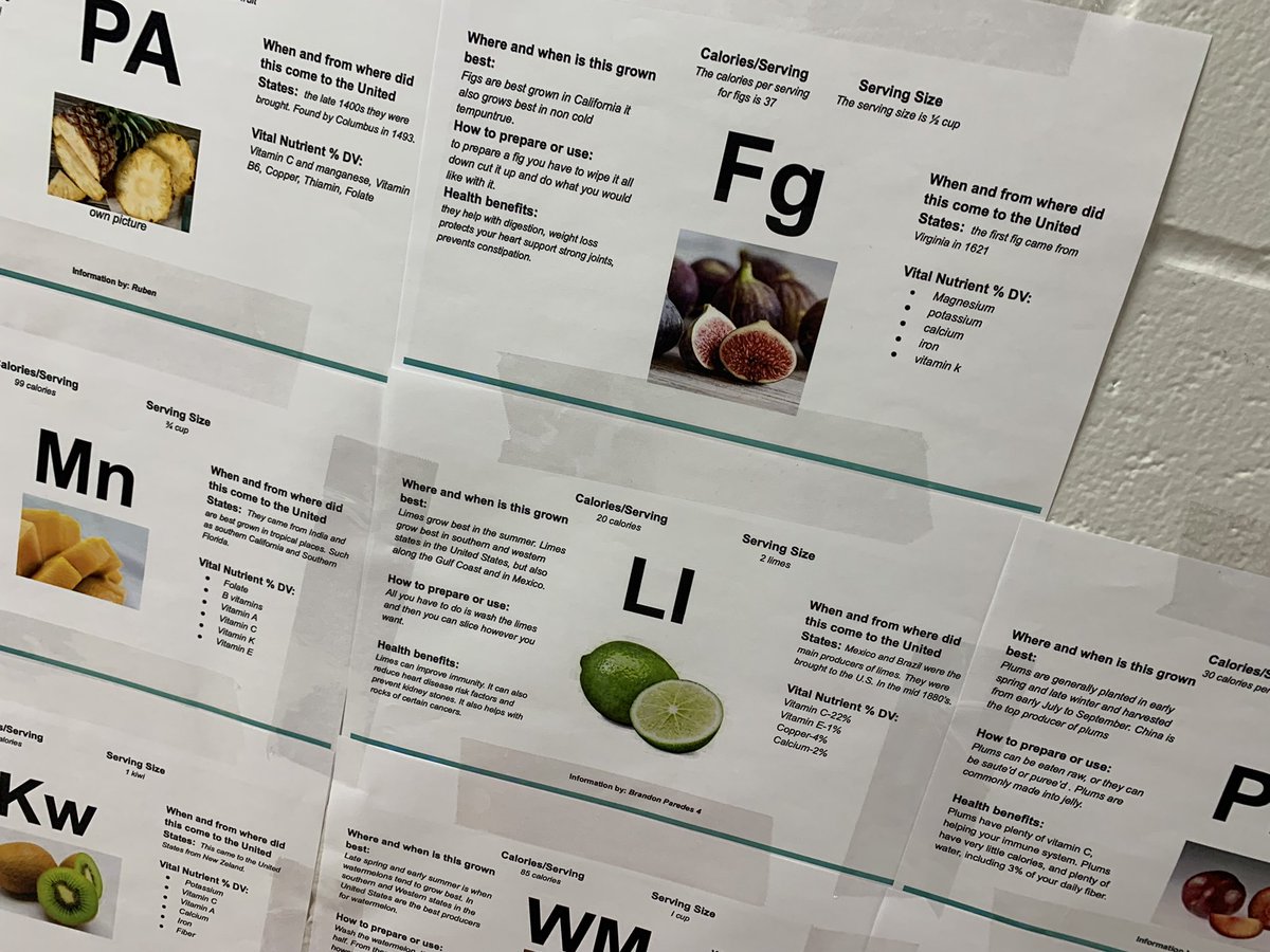 mrsgallesfcs's tweet photo. Culinary Arts Periodic Table of Fruits and Veggies
#fcseducation #fcsteacher #familyconsumerscience #culinaryarts https://t.co/Mm7CIrqkHB
