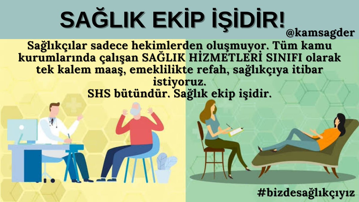 <a href="/SSMahmutFaruk/">Mahmut Faruk DOĞAN</a> <a href="/baki_durali/">Durali Baki</a> <a href="/sinankuluztrk/">Sinan Kuluöztürk</a> <a href="/yasinbarutcu02/">Yasin Barutcu</a> <a href="/idrisBAYKAN/">İdris BAYKAN</a> <a href="/irgat_mustafa/">Mustafa Irgatoğlu</a> <a href="/aduman025/">Abdullah Duman</a> Başkanım yararlanamayan sadece onlar mı. Bizler de yararlanamıyoruz.Bizler Sağlık Bakanlığı dışında bırakılan,kamu kurumlarında çalışan sağlık çalışanları herşeyden mahrumuz <a href="/kamsagder/">KAMU SAĞLIKÇILARI DERNEĞİ</a> #bizdesağlıkçıyız